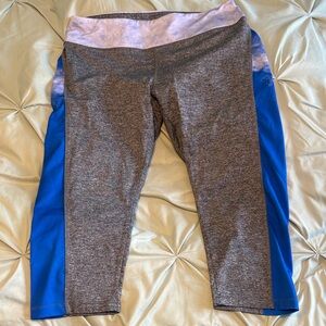 LuLaRoe Gray and Blue Leggings